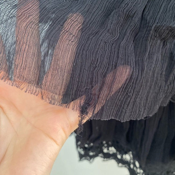 Free People Black Two-tiered Dress Lace embroidery - Picture 6 of 15